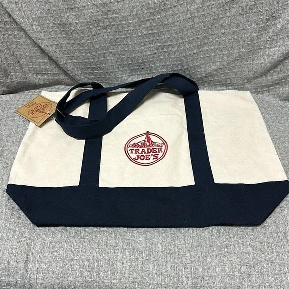 Trader Joe’s, navy blue large tote bag - Picture 5 of 6